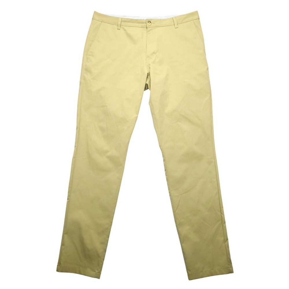 Rhone Commuter Pants Mens 36x32 Beige Performance Chino Stretch Slim Fit